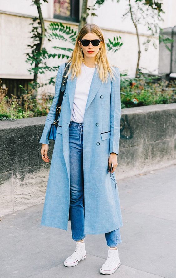elegante en converse haute