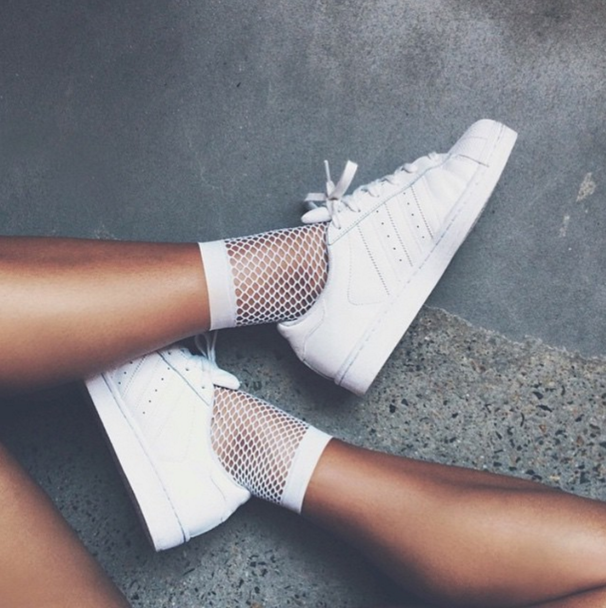 baskets et chaussettes