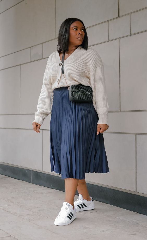 look baskets et jupe