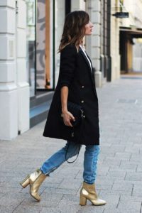 bottines dorées
