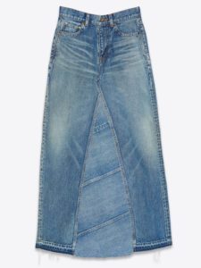 tendances de mode jupe longue jean saint laurent
