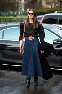tendances mode jupe en jean longue