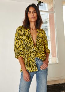 chemise jaune mode