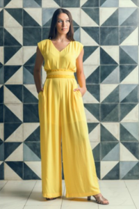 combinaison pantalon jaune
